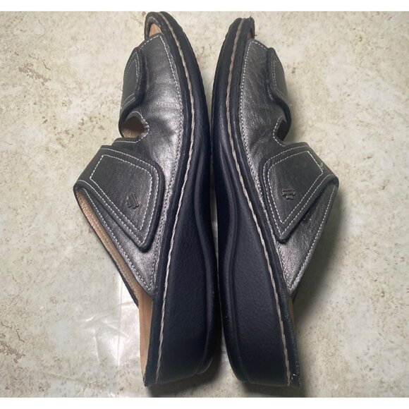 Finn Comfort Womens Black Leather Slide Sandals Size 38 Indie Boho Cottagecore - Picture 5 of 9